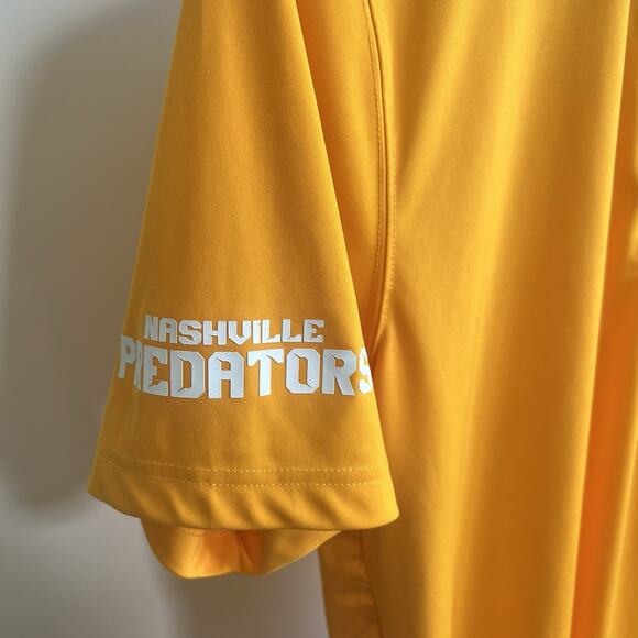 Reebok Nashville Predators Performance Polo Shirt Center Ice Mens Small Hockey - Picture 4 of 8